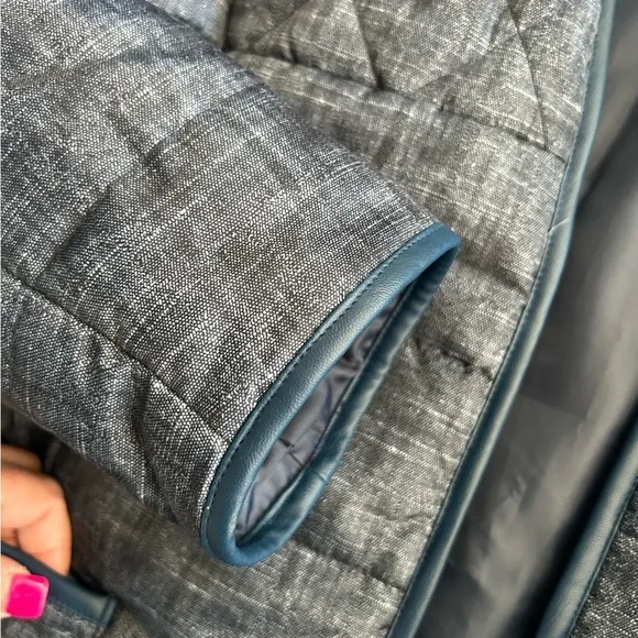 Women's Blue Quilted Lightweight Spring Jacket Size Small - Picture 7 of 10